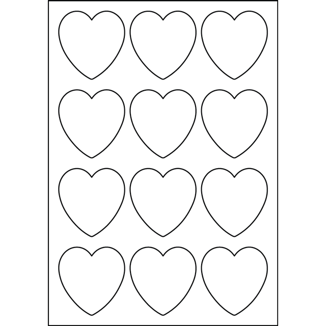 camouflage Extreem Terugspoelen Etiketten hart 60 x 62 mm - 100 x 12 stuks | De Theefabriek -  Theegroothandel-webwinkel