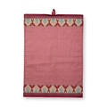 Theedoek Flower Festival Scallop Dark Pink